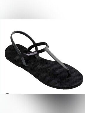 Havaianas Women’s Black T-Strap Back-Strap Sandals
